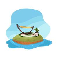 illustration of hammock to relax vector
