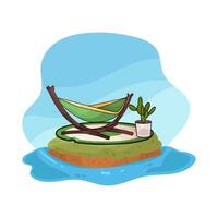 hammock to relax illustration vector