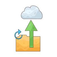 Illustration of upload folder vector