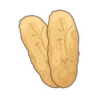 Illustration of banana chips vector