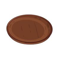Illustration of wooden plate vector