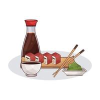illustration of delicious sushi vector