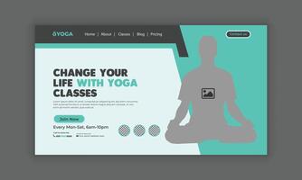 Yoga Concept Website Landing Page Template vector