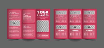 Yoga and Meditation Studio Trifold Brochure Template vector