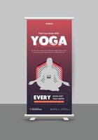 Roll up standee banner template vector