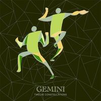 TWELVE CONSTELLATIONS GEMINI vector