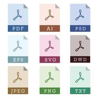 File formet icons vector