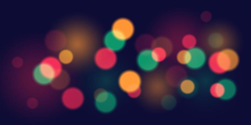 The bokeh effect. Blurred shapes of multicolored circles. The effect of abstract lighting. Illustration in . For backgrounds, banners, social networks, and covers.