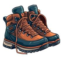 Sports shoe design walking in nature vector