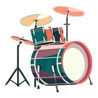 Shiny percussion drum design vector