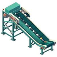 Steel machinery in a factory design vector