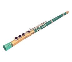 Blue flute design vector