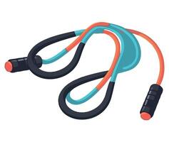 A pair of colorful cables with a black cord vector