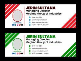 Email Signature Template Design vector