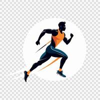 Runner Silhouette in Motion vector