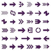 Various arrows and arrows on a white background vector