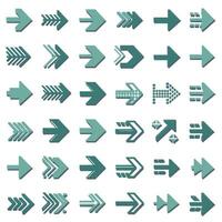 Arrow icons set vector