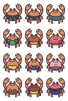 Crab icon set, crab icon set, crab icon set, crab icon set, crab icon vector