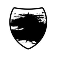 Crafting a unique crest with elegant brush strokes and blank banner ready for personal inscription or branding vector