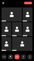 Virtual meeting grid showcasing participants with obscured identities in an online environment vector