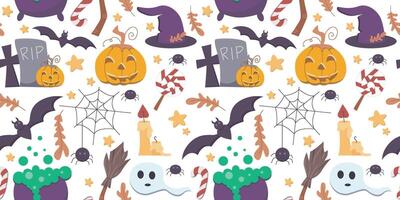 Halloween seamless pattern graphics vector