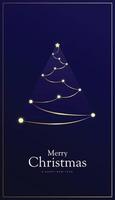 Christmas and New Year background with luxurious themed Christmas tree, shaped light ornament style. vector