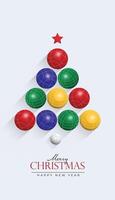 Bocce Ball Illustration in several colors. Perfect for Bocce Christmas Themed Additional Images. vector