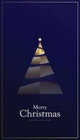 Christmas and New Year background with Christmas tree-shaped stripes style, luxury and elegant theme vector