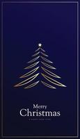 Christmas and New Year background with Christmas tree outline style, luxury theme, creative and elegant vector