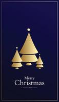 Christmas and New Year background with three dwarf Christmas trees, shaped style, luxurious, creative, and elegant theme. vector