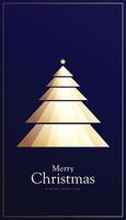 Christmas and New Year background with gold gradient Christmas tree shape, luxurious, creative, and elegant theme. vector
