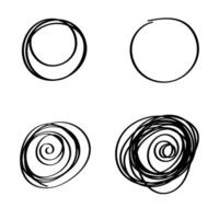 Abstract hand scribble black line design. illustration vector