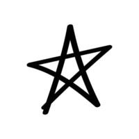 hand drawn star element doodles on white background. graphic design vector