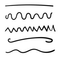 Set of grunge black paint, ink brush strokes collection isolated on white background. vector