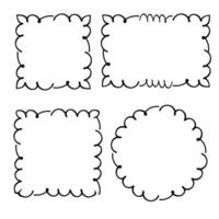 Hand drawn cloud frame doodle line sketch. illustration vector