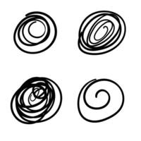 Abstract hand drawing scribble black line design. illustration vector