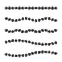 Decorative ornament stroke set isolated on white background. design vector