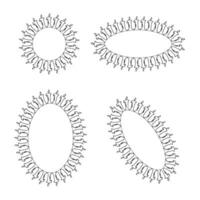 Decorative candles frames set element for design. illustration. vector
