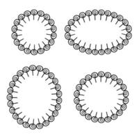 Decorative candy lollipop frames set isolated on white background. illustration vector