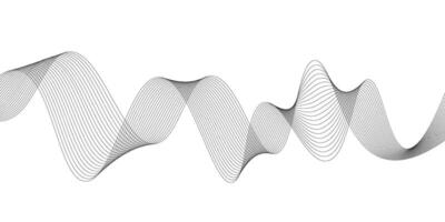 Abstract wave element with lines blend tool. illustration. vector