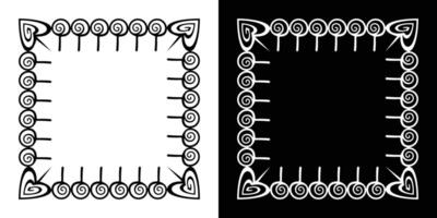 Decorative ornament candy border frame. Isolated illustration vector