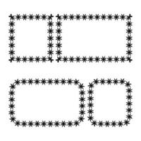 Decorative ornament border frames set isolated on white background. design vector