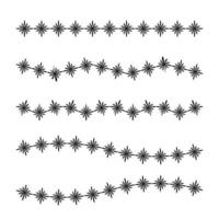 Decorative ornament stroke set isolated on white background. design vector
