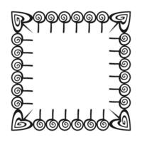 Decorative ornament candy border frame. Isolated illustration vector