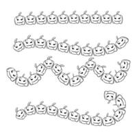 Halloween decorative pumpkins element design. illustration vector