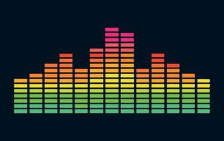 Colorful equalizer icon on a black background vector