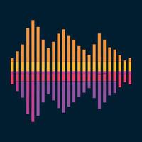 An image of a sound wave on a dark background vector