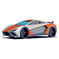A cartoon car on a white background vector