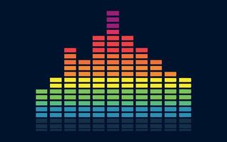 An image of a rainbow colored equalizer vector