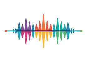 An image of an audio waveform vector
